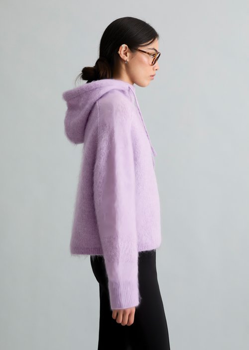 Oversized Knit Hoodie — Lumi Lilac