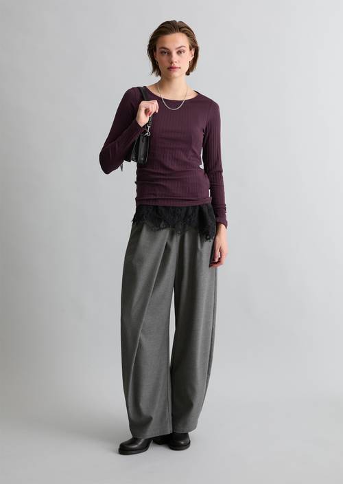 Longsleeve slim Rhubarb Jam in Frontalansicht