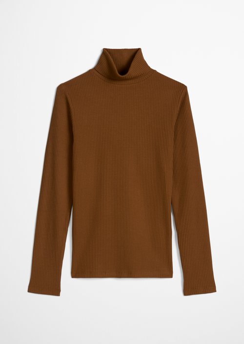 Slim-Fit Long-Sleeve Turtleneck — Old Copper