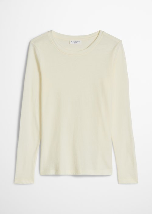 Slim-fit long-sleeve shirt — Creamy White
