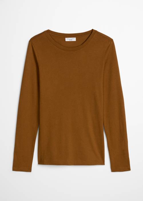 Slim-fit long-sleeve shirt Old Copper in isolated view without model