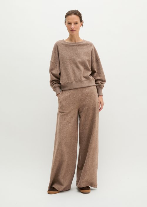 Oversized Sweatshirt — Stone Taupe Melange