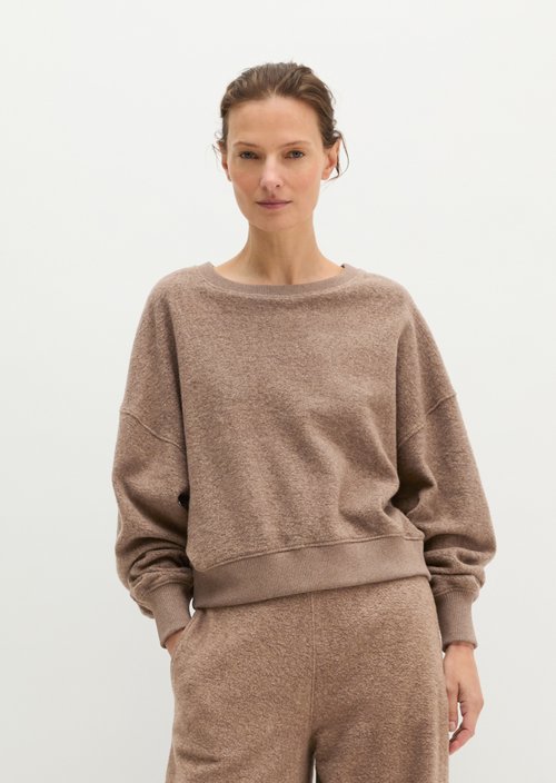 Oversized Sweatshirt — Stone Taupe Melange