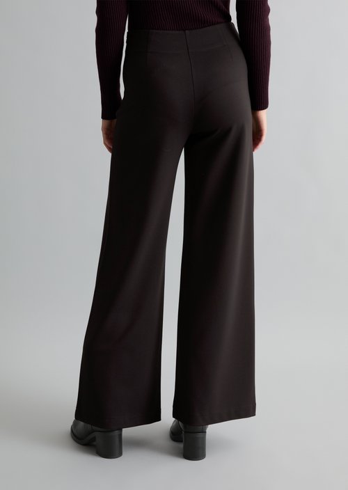 Wide-leg jersey pants — Black