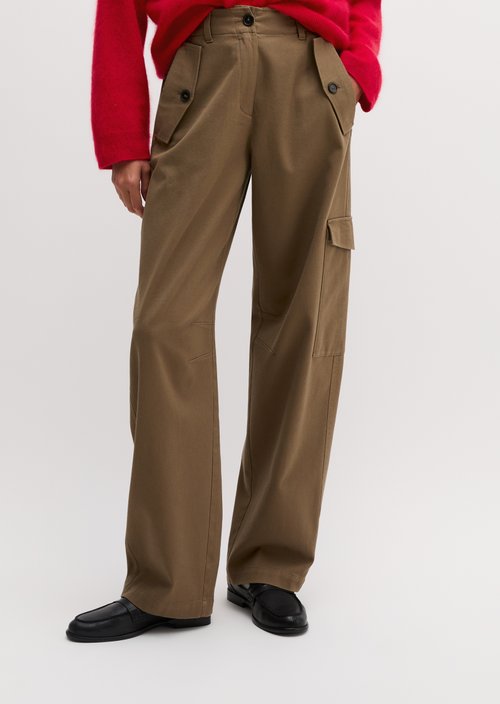 Barrel Cargo Pants, O-Shape — Milky Brown