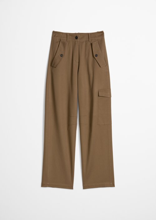 Barrel Cargo Pants, O-Shape — Milky Brown