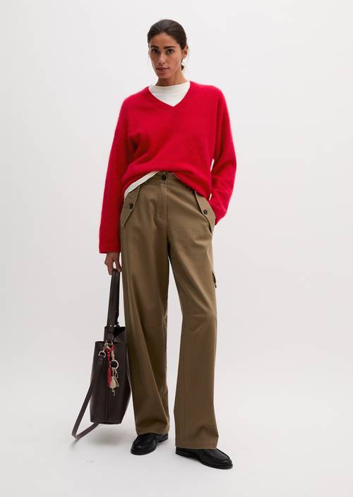 Barrel-Cargo-broek O-Shape Milky Brown in vooraanzicht