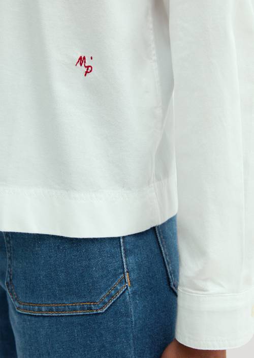 Blusa Oxford de corte regular White en vista detallada