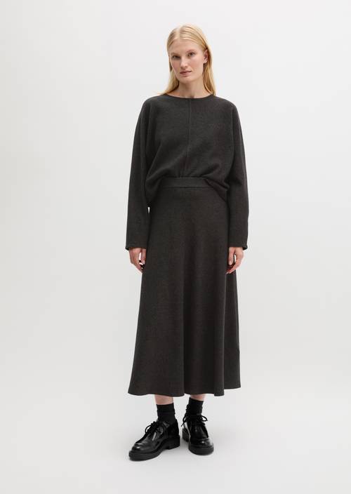Jupe-slip évasée Dark Graphite Melange en vue de face