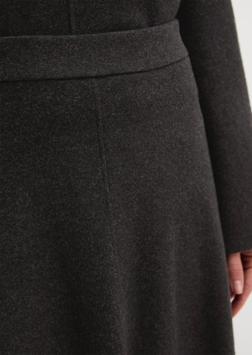 Flared pull-on skirt — Dark Graphite Melange