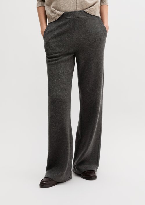 Pull-on Jersey Pants — Dark Graphite Melange