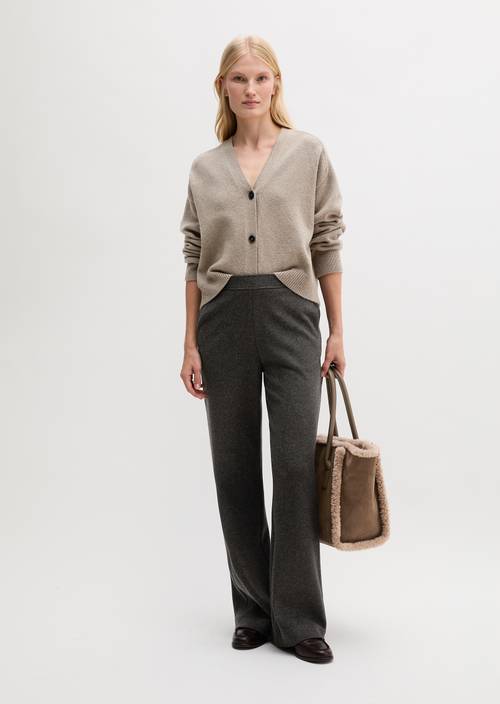 Pull-on-Jerseyhose Dark Graphite Melange in Frontalansicht