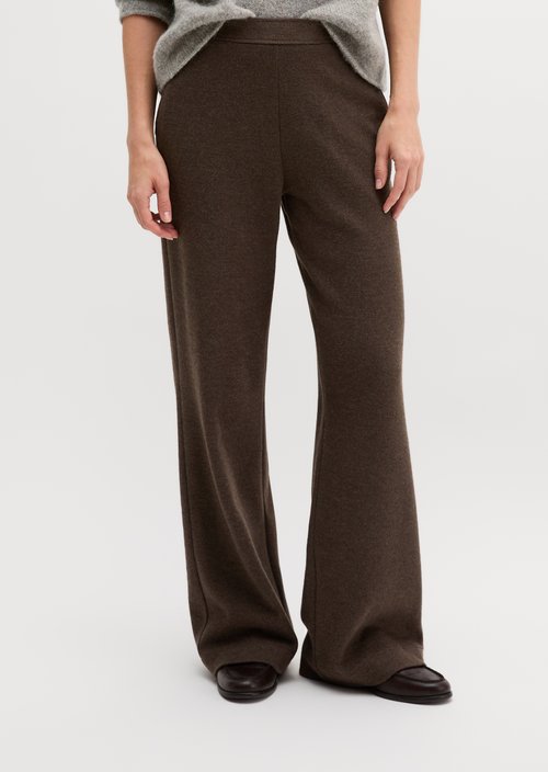 Pull-on Jersey Pants — Stone Brown Melange