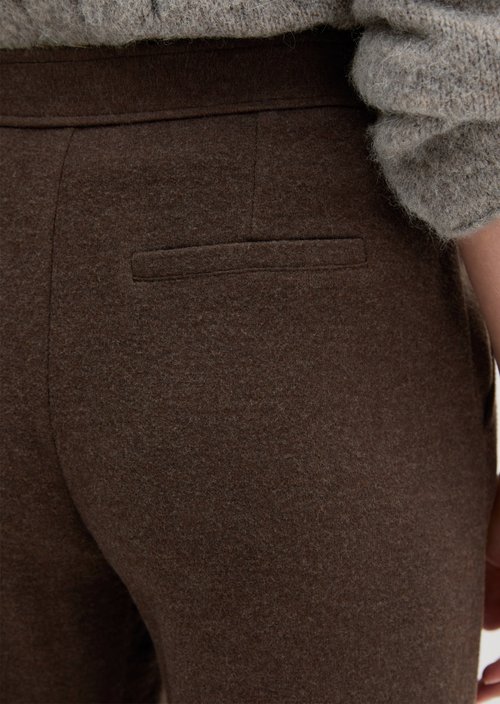 Pull-on Jersey Pants — Stone Brown Melange