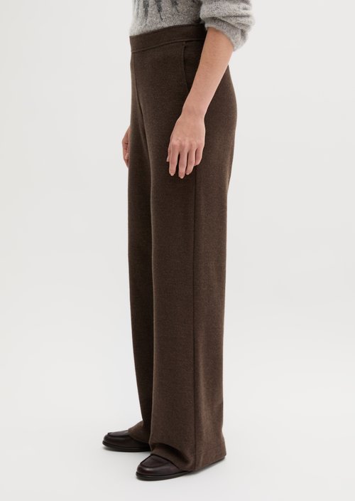 Pull-on Jersey Pants — Stone Brown Melange