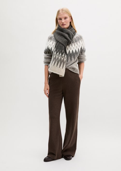 Pull-on Jersey Pants — Stone Brown Melange