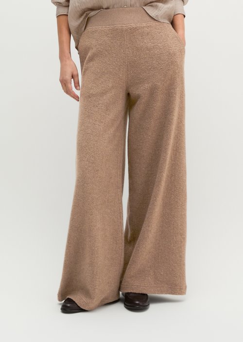 Wide-leg sweatpants — Stone Taupe Melange