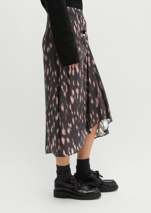 Regular-Fit Skirt with Draped Effect — Dark Grey