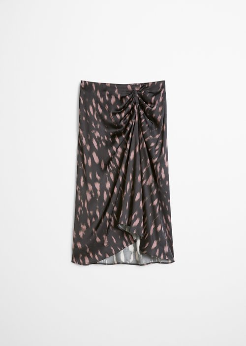 Regular-Fit Skirt with Draped Effect — Dark Grey