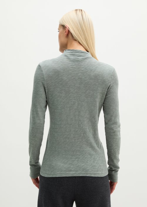 Slim-fit long-sleeve shirt — Foggy Blue