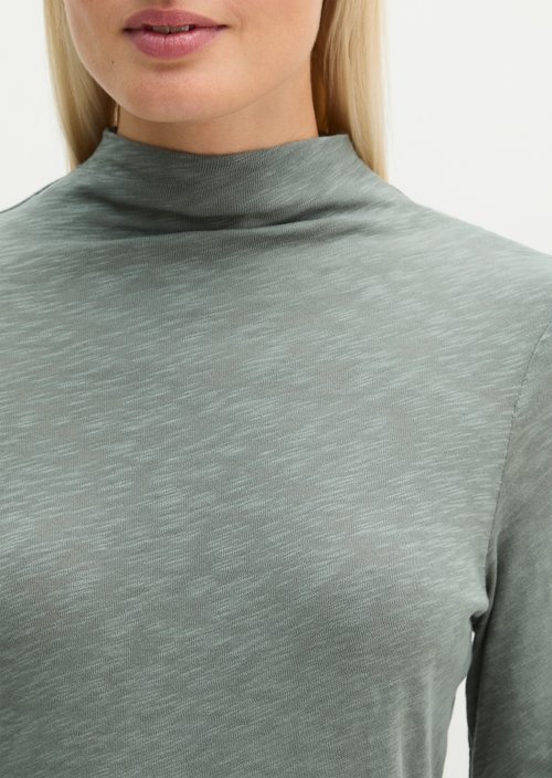 Slim-fit long-sleeve shirt — Foggy Blue