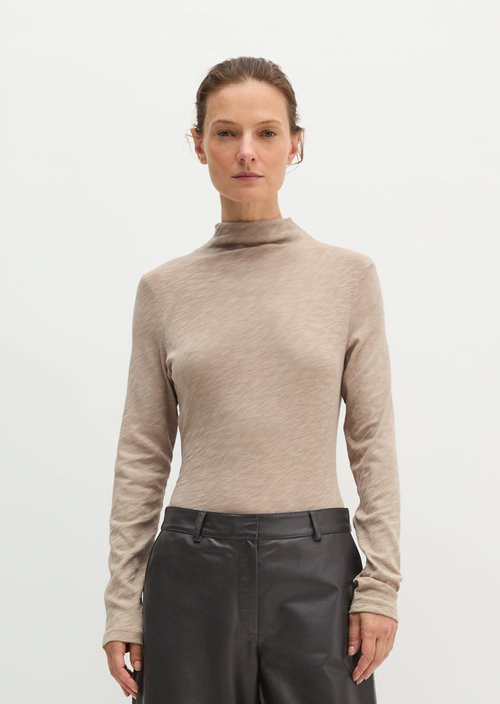 Slim-fit long-sleeve shirt — Chalky Mauve