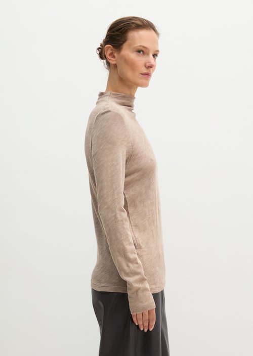 Slim-fit long-sleeve shirt — Chalky Mauve