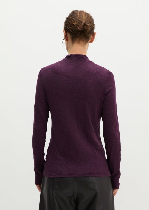 Slim-fit long-sleeve shirt — Pure Plum