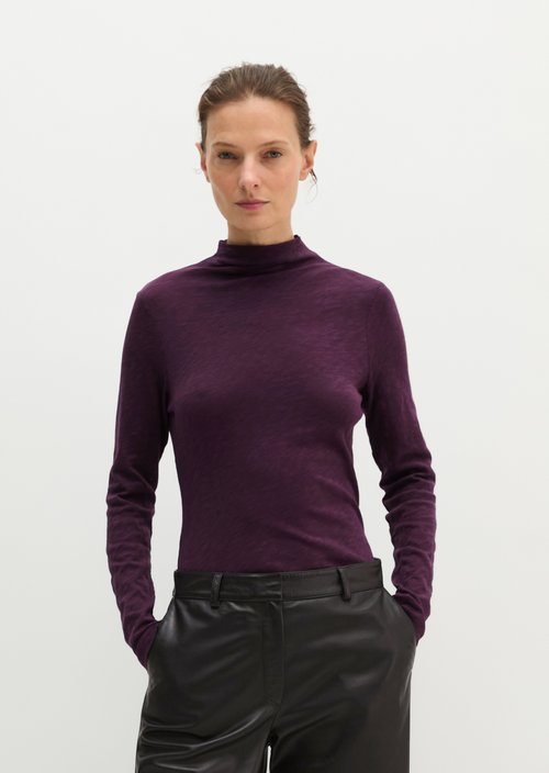 Slim-fit long-sleeve shirt — Pure Plum