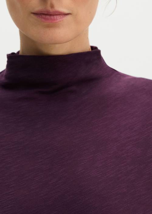 Slim-fit long-sleeve shirt Pure Plum in detail view