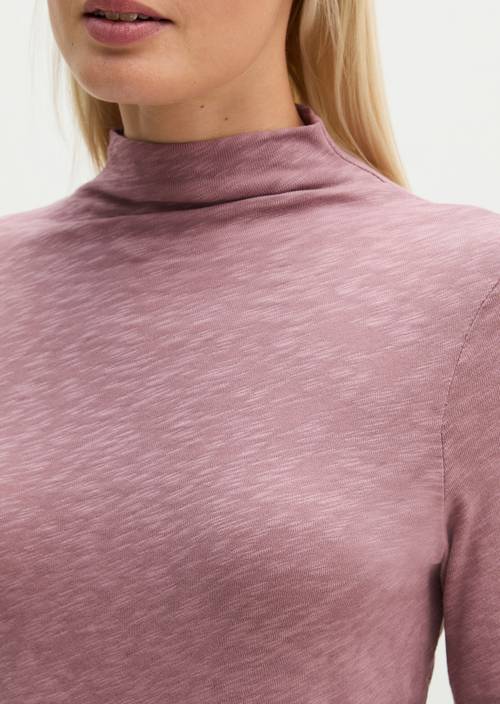 Longsleeve slim Gentle Mauve in Detailansicht