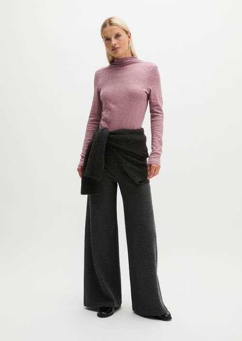 Longsleeve slim Gentle Mauve in Frontalansicht