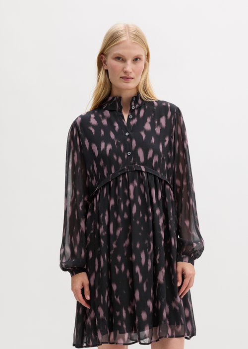 Crinkle Dress, Regular Fit — Dark Grey
