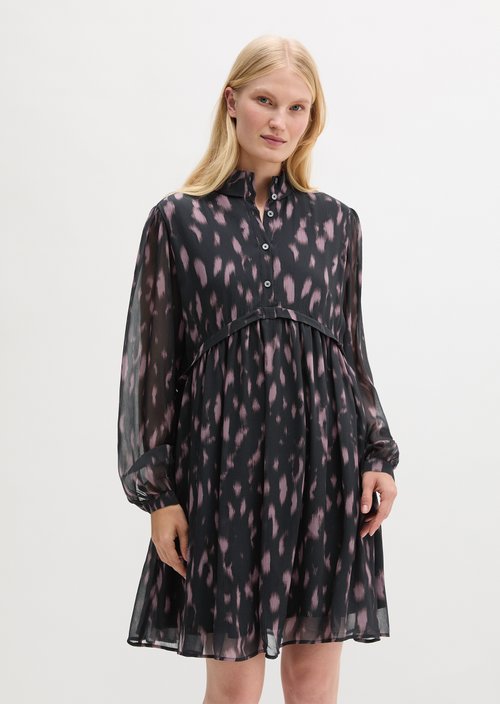 Crinkle Dress, Regular Fit — Dark Grey