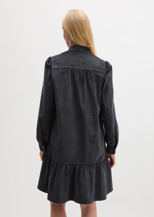 Velvet Dress, Regular Fit — Broken Graphite
