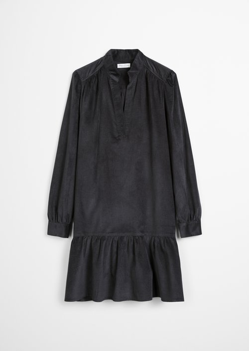 Velvet Dress, Regular Fit — Broken Graphite