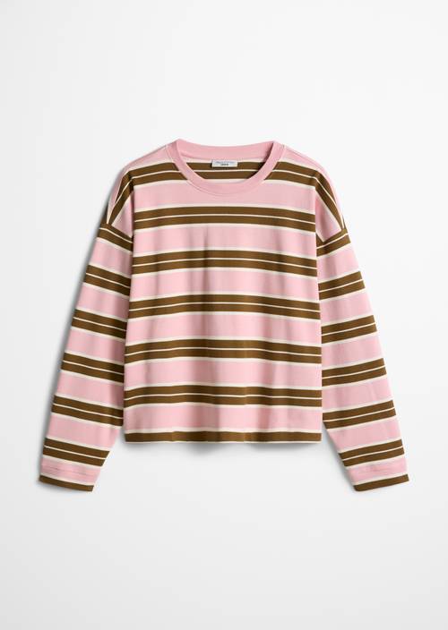 Gestreiftes Longsleeve relaxed Light Pink in freigestellter Ansicht ohne Model