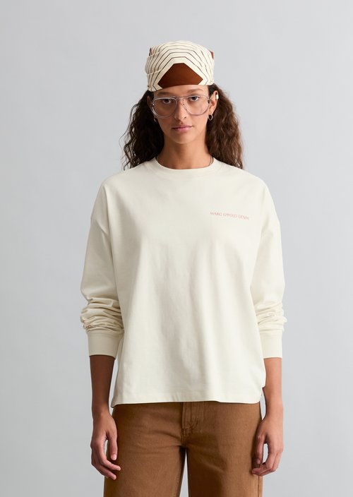 Relaxed-fit long-sleeve shirt — Creamy White