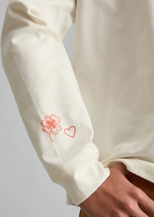Relaxed-fit long-sleeve shirt — Creamy White