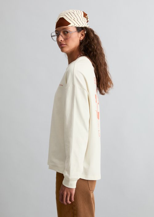 Relaxed-fit long-sleeve shirt — Creamy White
