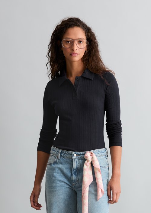 Slim-fit polo shirt — Blue Depths
