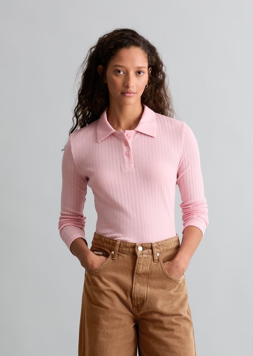 Slim-fit polo shirt — Strawberry Cream