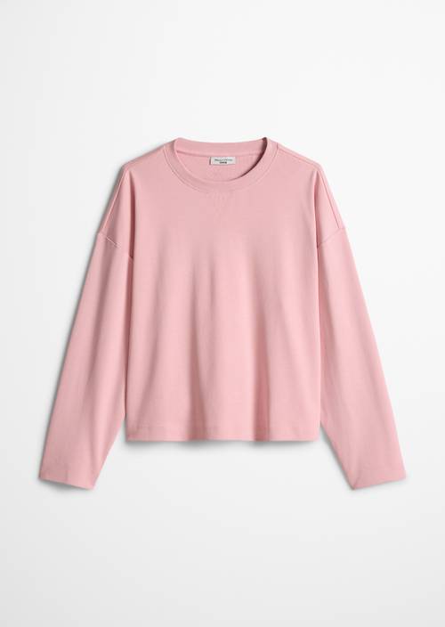 T-shirt à manches longues rayé, coupe décontractée Strawberry Cream en vue isolée sans mannequin