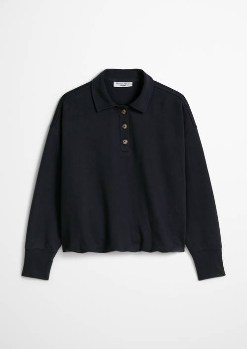 Sweat-shirt polo ample Blue Depths en vue isolée sans mannequin