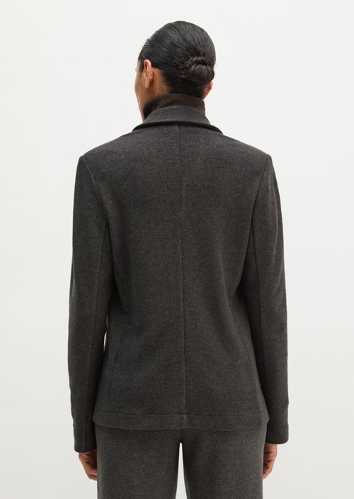 Regular-Fit Jersey Blazer — Dark Graphite Melange