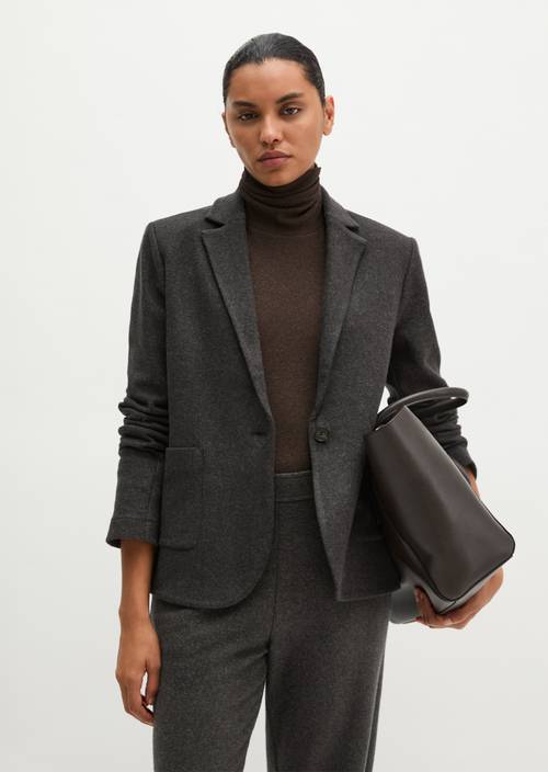 Jerseyblazer regular Dark Graphite Melange in Frontalansicht