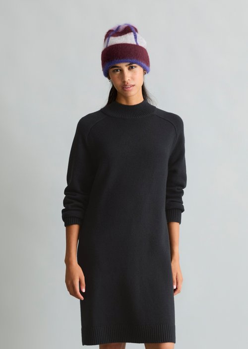 Oversized knit dress — Black