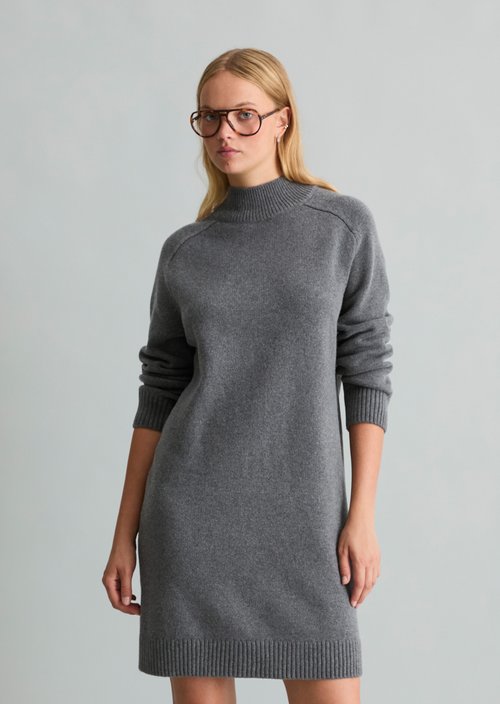 Oversized knit dress — Dark Shadow Melange