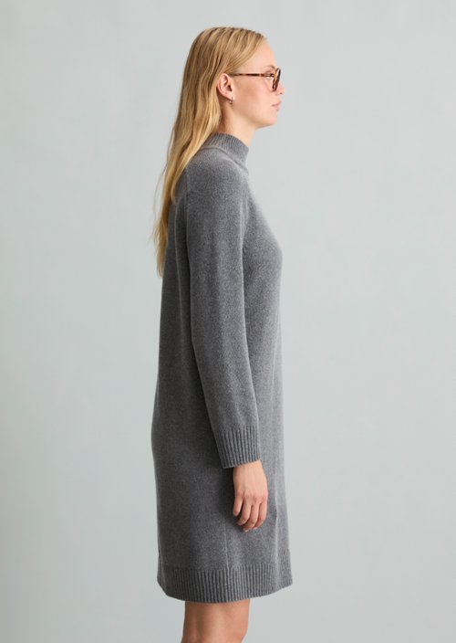 Oversized knit dress — Dark Shadow Melange