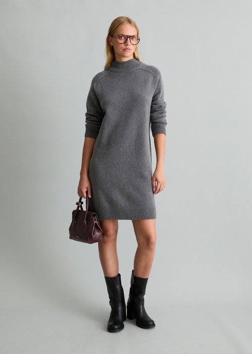 Oversized knit dress — Dark Shadow Melange